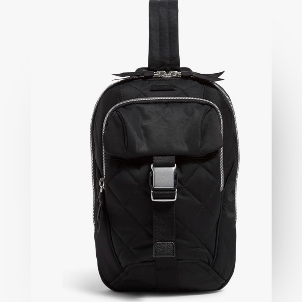 Vera Bradley Quilted Utility Convertible Sling Bag in Performance Twill Black